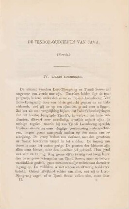 De Hindoe-oudheden van Java (Vervolg.)