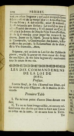 Les dix commandemens de la loi de Dieu.