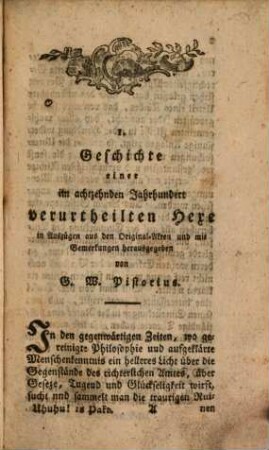 Uhuhu oder Hexen- Gespenster- Schazgräber und Erscheinungs-Geschichten. 1, Erstes Pakt