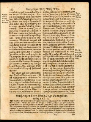 Am heiligen Drey König-Tage