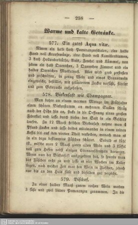 Warme und kalte Getränke
