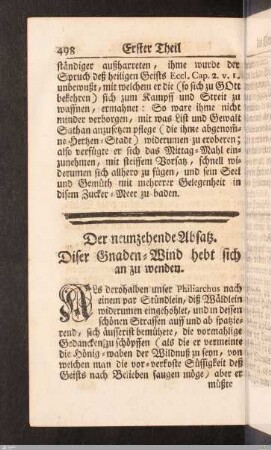 Der neunzehende Absatz. Diser Gnaden-Wind hebt sich an zu wenden.