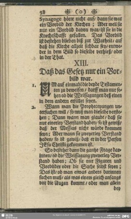 XIII. Daß das Gesetz nur ein Vorbild war