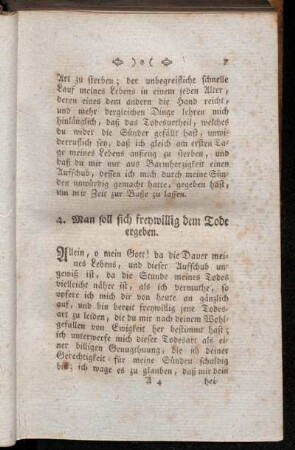 4. Man soll sich freywillig dem Tode ergeben.