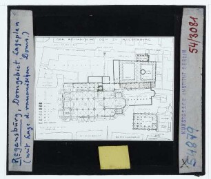 Regensburg, Dom,Regensburg, Domkreuzgang, Stephanskapelle,Regensburg, Domkreuzgang, Allerheiligenkapelle,Regensburg, St. Ulrich : Lageplan mit Grundrissen