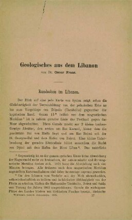 Geologisches aus dem Libanon