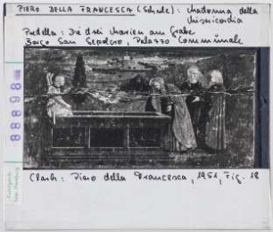 Piero della Francesca (Schule): Madonna della Misericordia, die drei Marien am Grab, Borgo San Sepolcro, Palazzo Communale