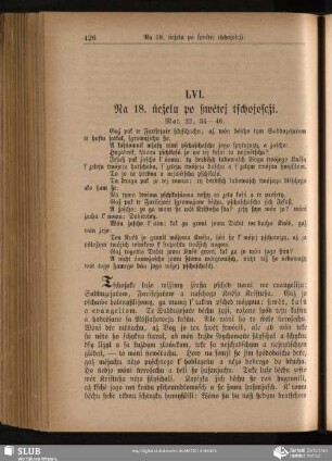 LVI. Na 18. ńeźelu po ßwětej tschojoscźi