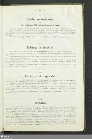 IXa. Èchange de Doubles