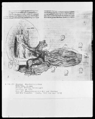 Michael Scotus - Astrologie — Sonnenwagen mit Sol und Phaeton und das Planetensystem
