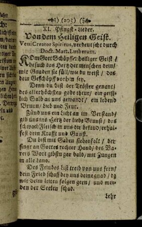 XI. Pfingst-Lieder.