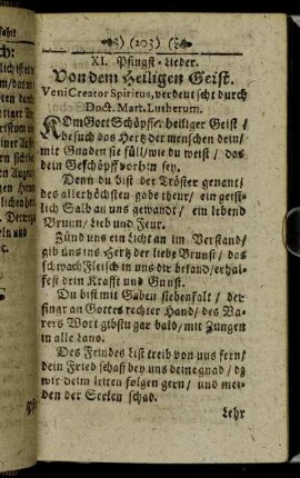 XI. Pfingst-Lieder.