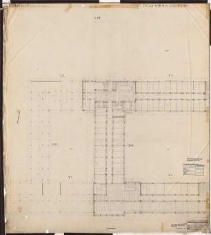 Reichsluftfahrtministerium, Berlin: Teilgrundriss L4/L5/Q4/Q5/V4/V5 1:100 (6. OG)