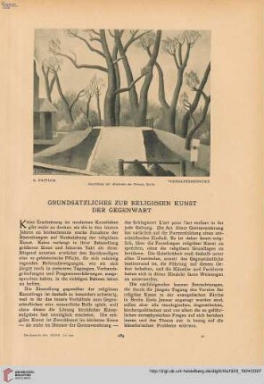 39: Grundsätzliches zur religiösen Kunst der Gegenwart
