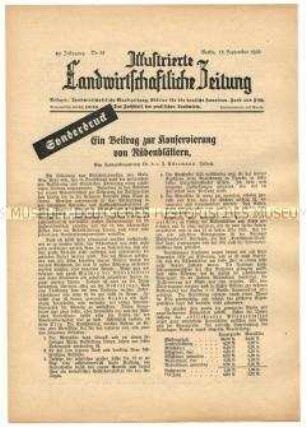 Ein Beitrag zur Konservierung von Rübenblättern.