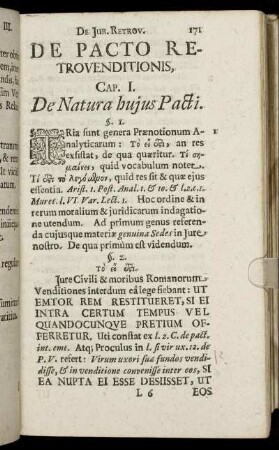 Cap. I. De Natura hujus Pacti.