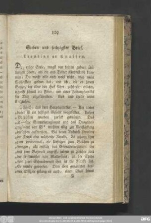 Sieben und sechzigster Brief. Leontine an Amalien.