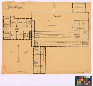 Norderahn (Stadland): Vorwerk. - Wohnteil (Grundriss). - zwei Stallteile (Grundriss)