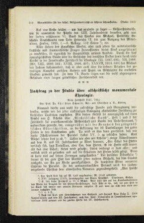 Nachtrag zu der Studie über altchristliche monumentale Theologe : (diese Zeitschrift 1915, 242)