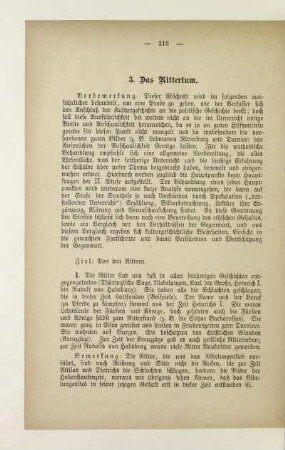 3. Das Rittertum