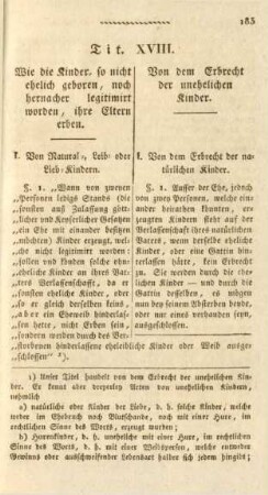 Tit. XVIII. Von dem Erbrecht der unehelichen Kinder