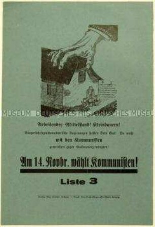 Aufruf der KPD zur Kommunalwahl 1926