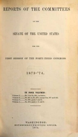 Senate documents. [268,f.] 1873/74, Vol. 2 = Congress 43, Sess. 1