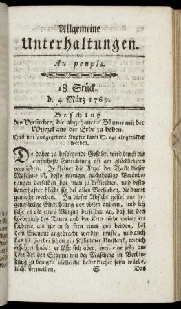 18 Stück. d. 4. März 1769.