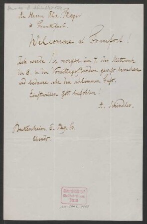 Brief an Alexander Wheelock Thayer : 06.08.1860