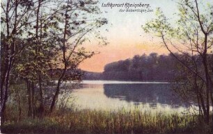 Postkarte Luftkurort Rheinsberg, der Böberöcken See, 1914
