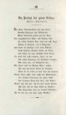 Die Predigt des guten Britten