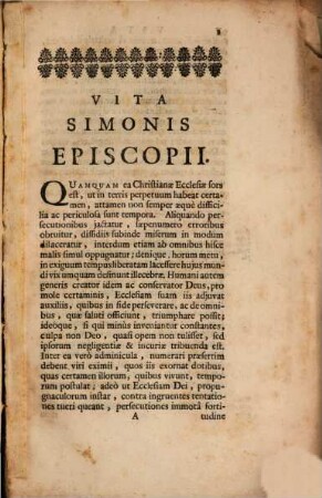 Historia vitae Simonis Episcopii : e Belgico in Latinum sermonem versa, & ab auctore aliquot in locis aucta