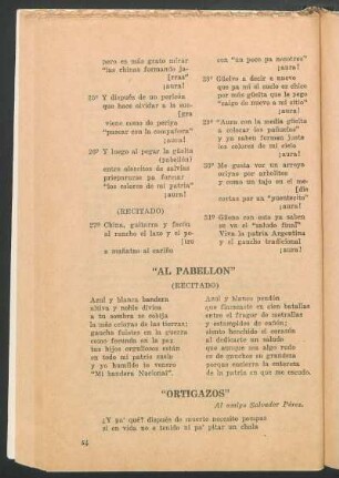 "Al pabellón" : (Recitado)