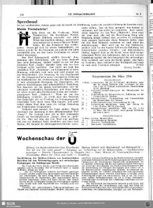 Steuertermine für März 1936