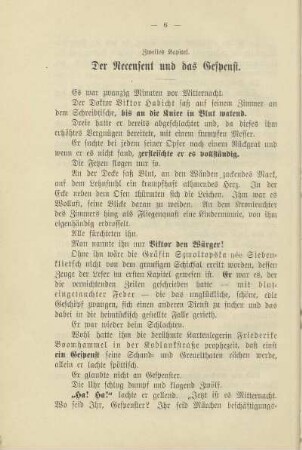 Zweites Kapitel. Der Recensent und das Gespenst