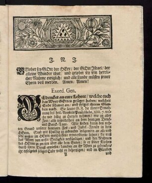 [Die erste Jubel-Predigt]