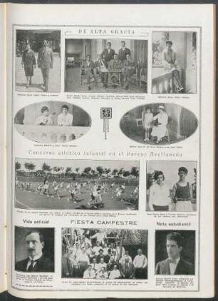 Concurso atlético infantil en el Parque Avellaneda