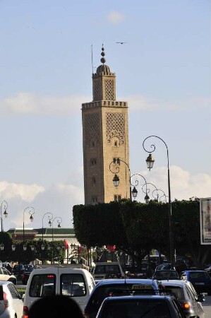 Minarett in Rabat : Blick auf das Minarett der Moschee Es-Sunna in Rabat, aufgenommen am 05.11.2008. Foto: Uwe Gerig