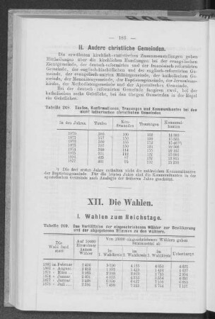 I. Wahlen zum Reichstage.