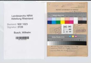 Entnazifizierung Wilhelm Busch , geb. 06.09.1891 (Lokfuehrer)