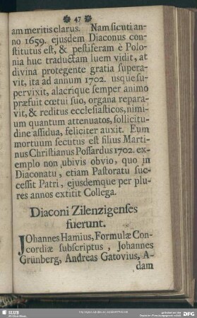 Diaconi Zilenzigenses fuerunt