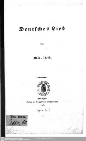 Deutsches Lied vom März 1848