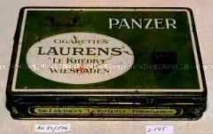 Blechdose für 100 Stück "PANZER CIGARETTES LAURENS 'LE KHEDIVE' WIESBADEN"