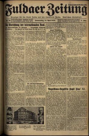Ausgabe vom Donnerstag, den 24. April 1930.