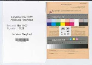 Entnazifizierung Siegfried Kerwien, geb. 29.04.1915 (Feuerwehrmann)