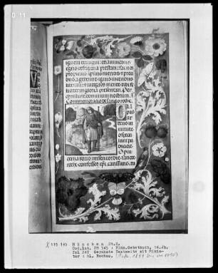 Flämisches Gebetbuch — Der heilige Rochus, Folio 247recto