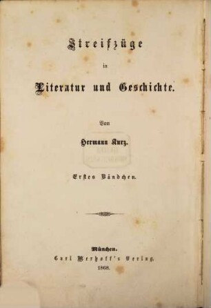 Streifzüge in Literatur und Geschichte, 1. Zu Shakspeare's Leben und Schaffen : Altes und Neues