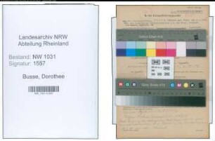 Entnazifizierung Dorothee Busse , geb. 11.03.1908 ()