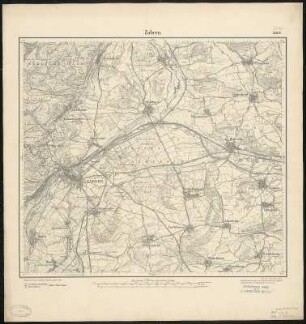 Meßtischblatt 3607 : Zabern, 1885 : Zabern. - Aufn. 1883. - 1:25000. - [Berlin]: Reichsamt für Landesaufnahme, 1885. - 1 Kt.