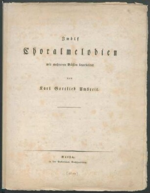 Zwölf Choralmelodien